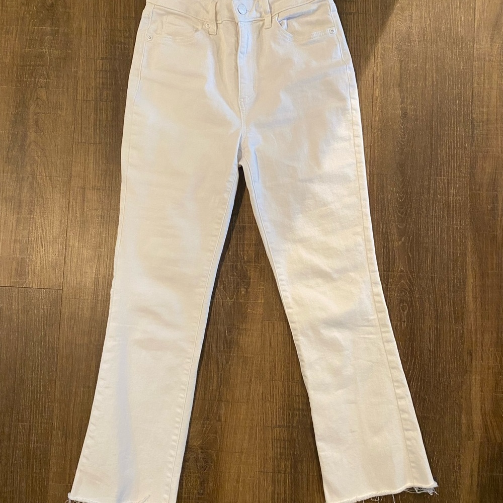 Sonoma White Kick Flare White Jeans sz 2